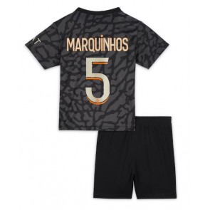 Paris Saint-Germain Marquinhos #5 Dětské Alternativní dres komplet 2023-24 Krátký Rukáv (+ trenýrky)